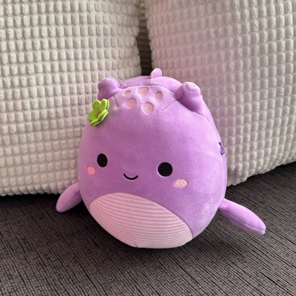 Squishmallows Shon Purple Sea Monster Flower 8" Plush Lavender Purple - Picture 1 of 3